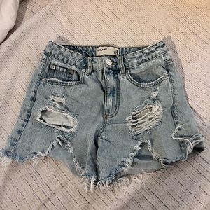 Garage high waisted ripped shorts